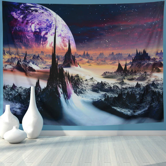 HKM-266707 Geometric Map Printed Polyester Beach Towel and Sitting Blanket - Multiple Sizes Available
