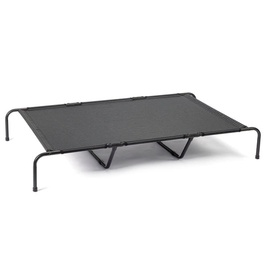 HKM-2669373 Elevated Dog Bed with Textilene Mesh and Powder-Coated Steel, Ideal for Indoor and Outdoor Use