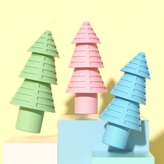 HKM-2671549 Medium TPR Christmas Tree Chew Toy for Pets - Available in Blue, Pink, Green