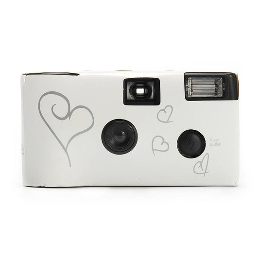 HKM-268435 Children's Disposable Film Camera with Manual Operation and 3x Optical Zoom - White
