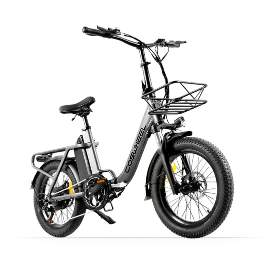 HKM-269395 COSWHEEL Y20L Folding Electric Bike with Torque Sensor, 6-Speed, 20" Fat Tires, 750W Motor, 48V 15Ah Battery