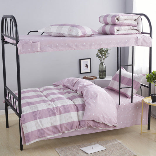 HKM-270163 Cotton Non-Slip Three-Piece Bedding Set for Dormitory - 0.9m, 1.0m, 1.2m Sizes