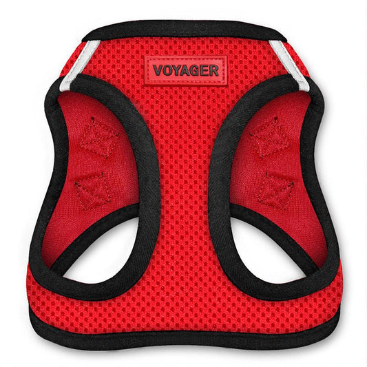 HKM-272019 Small Dog Walking Vest - Adjustable Fit in Blue, Red, and Gray, Size XS to XXL