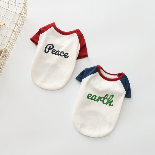 HKM-272403 Fashionable Dog Sweatshirt with Embroidered Letter Design - Available in Multiple Sizes