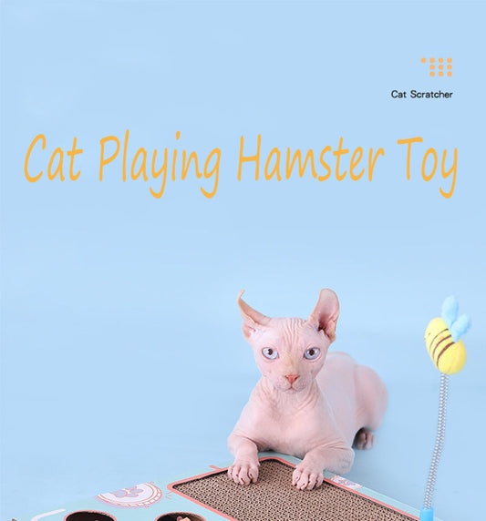HKM-2775613 Interactive Cat Toy Teaser - Whack-A-Mole Game for Indoor Fun