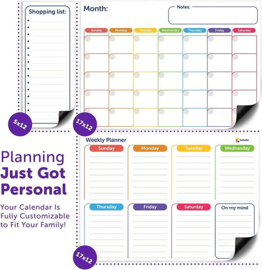 HKM-279187 Magnetic Acrylic Wall Calendar for Kids - Interactive Fridge Magnet Planner