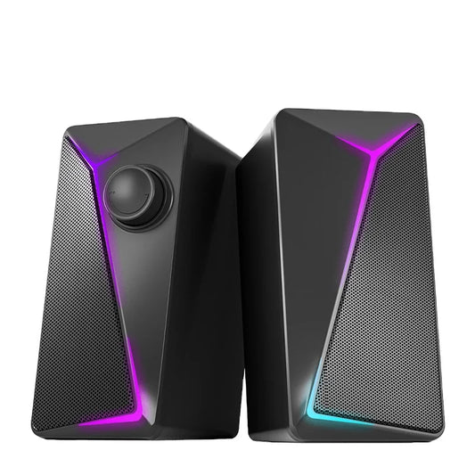 HKM-283347 2.0 Desktop USB RGB Multimedia Speaker with Super Bass for PC and Laptop Gaming