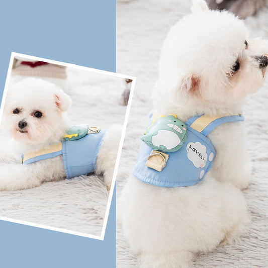 HKM-2833853 Comfortable Breathable Dog Harness and Leash Set for Small to Medium Pets