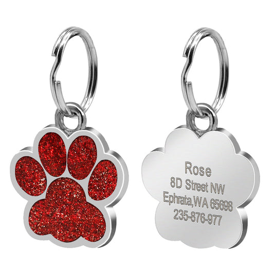 HKM-2842941 Customizable Alloy Dog ID Tag with Contact Information - Multiple Colors Available