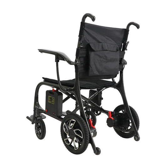 HKM-286675 Lightweight Black Electric Wheelchair for Rehabilitation and Physical Therapy