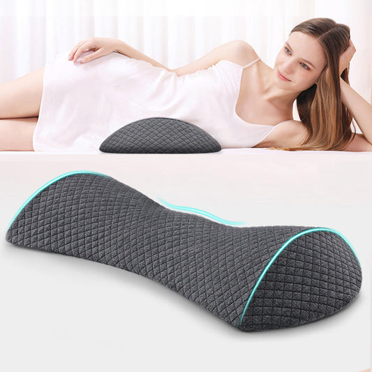 HKM-287123 Lumbar Support Cushion for Pregnant Women - Memory Foam, Polyester Fiber, Solid Color Options in Pink and Gray