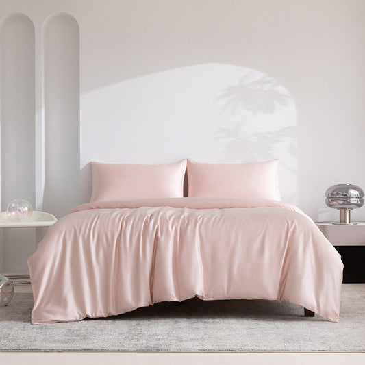 HKM-287955 Lyocell Fiber Cool Touch Bed Sheet Set with Fitted Sheet, Duvet Cover & Pillowcases in Multiple Sizes