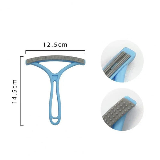 HKM-2890173 Double-Sided Pet Hair Remover with Curved Grip for Effective Home Use
