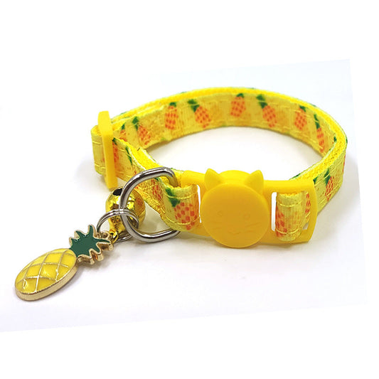 HKM-290259 Colorful Nylon Cat Collar with Bells, Adjustable for All Seasons, Fits 18-30cm Neck