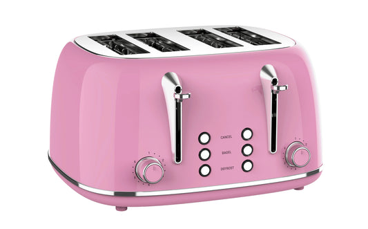 HKM-293459 Automatic Electric Toaster with Pop-Up and Reheat Function for Household Bread Baking