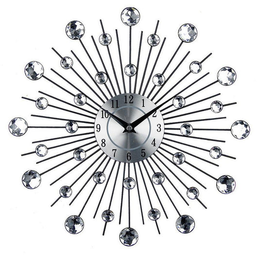 HKM-295379 Silent Round Wall Clock for Living Room - Modern Decorative Electronic Timepiece