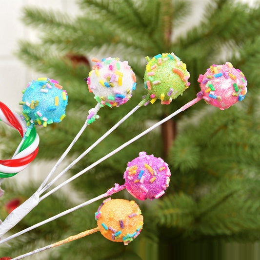 HKM-296979 Macaron Color Christmas Twig Decorations - Chinese Style Wrought Iron and Foam Arrangement
