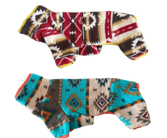 HKM-2970173 Cozy Four-Legged Pet Clothing for Autumn and Winter ¨C Keeps Pets Warm in Red or Blue