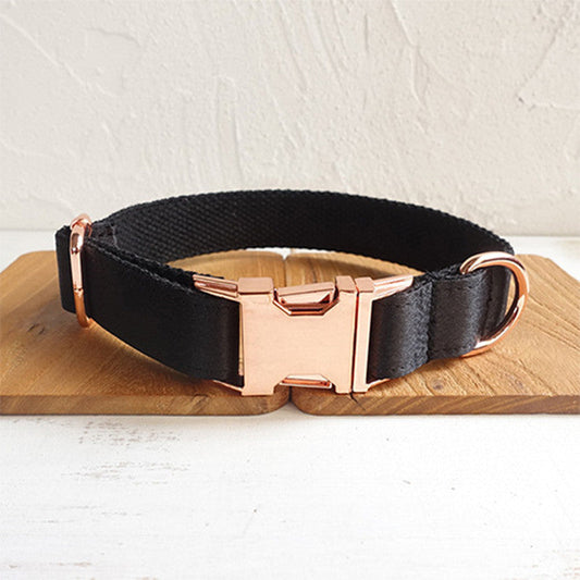 HKM-3011901 Durable Polyester Black Dog Collar for Everyday Use