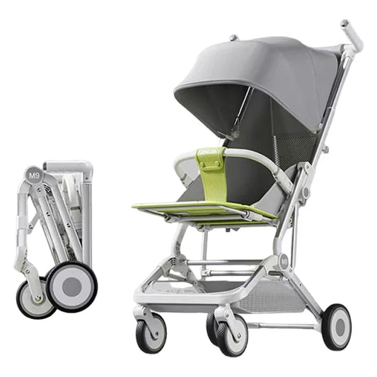 HKM-303955 Lightweight Folding Travel Baby Stroller with Detachable Canopy and Breathable Backrest