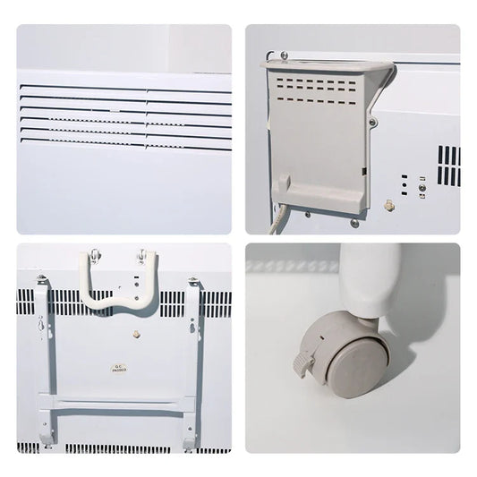 HKM-304531 Slim Electric Wall-Mounted Convector Heater with Adjustable Thermostat and Safety Features
