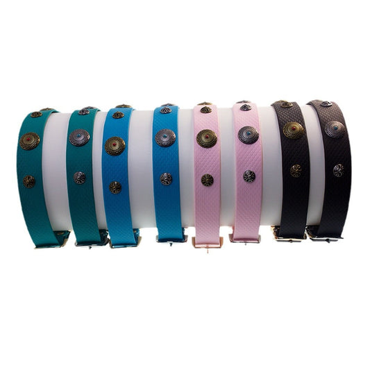HKM-3065917 Washable Encapsulization Webbing Dog Collar - Available in Multiple Colors and Sizes