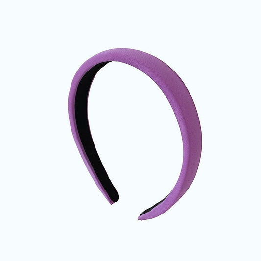 HKM-306643 Korean Style Pure Color Sponge Hair Band with Pearl Headband Options