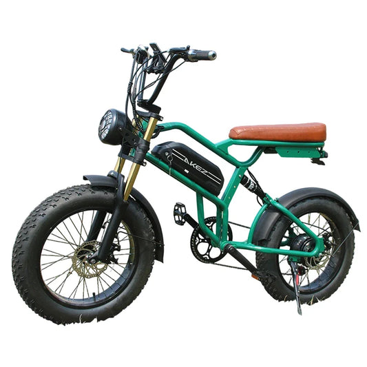 HKM-307539 Vintage High-Carbon Steel 48V 13Ah 500W Electric Road Bike with 7-Speed Gears and LED Headlight