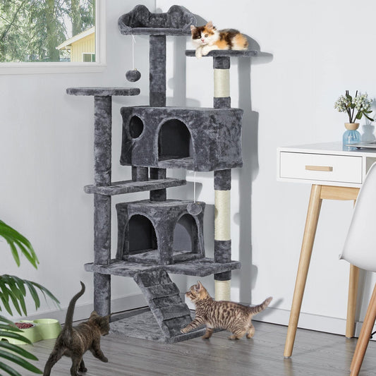 HKM-3078717 Cat Climbing Frame in Cute Style for High-Rise Spaces - Density Plate Construction