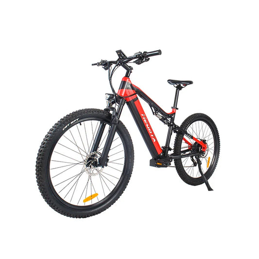 HKM-308691 1000W Adult Electric Hybrid Foldable Mountain Bicycle with 27-Speed Gears and Hydraulic Disc Brake