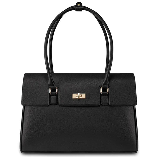 HKM-313363 Waterproof PU Leather Laptop Tote Bag for 15.6 Inch Laptops - Stylish Office Handbag and Messenger Bag
