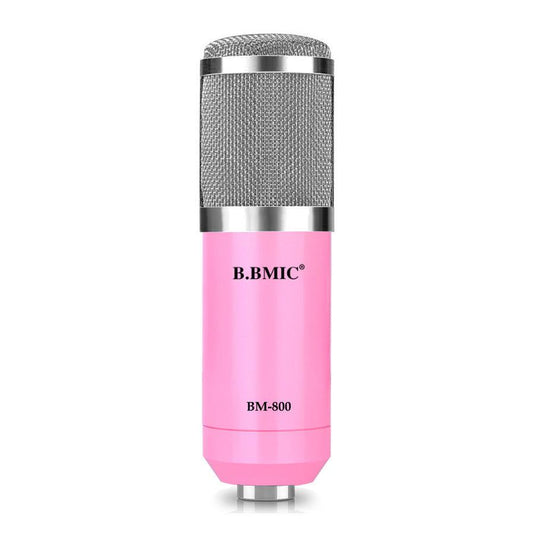 HKM-315475 BM800 Heart-Shaped Condenser Microphone Set with Shock Mount and Cord in Multiple Colors