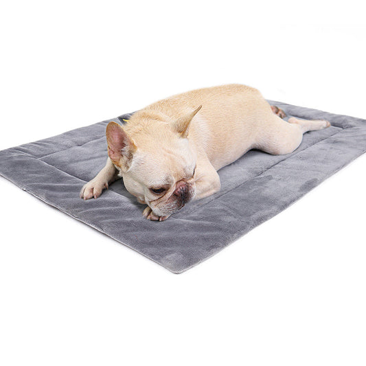 HKM-3158333 Self-Heating Pet Sleeping Pad - Soft Fleece Rug Blanket for Cats and Dogs, Waterproof and Machine Washable
