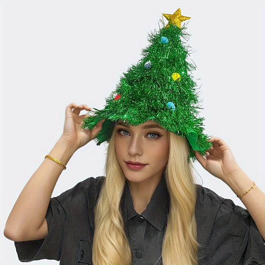 HKM-318547 Christmas Tree Hat Decoration for Festive Events - Multiple Colors Available