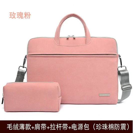 HKM-319123 Lightweight Portable 14/15.6 Inch Laptop Briefcase in PU Material with Adjustable Shoulder Strap
