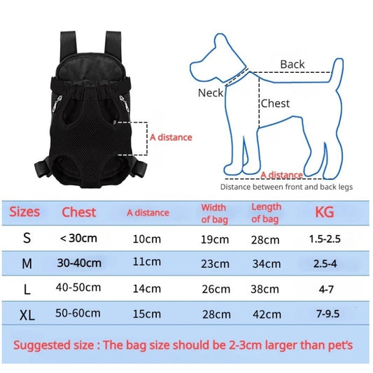 HKM-3198269 Adjustable Dog Carrier Backpack for Small Dogs - Breathable, Portable, and Versatile for Hiking and Travel