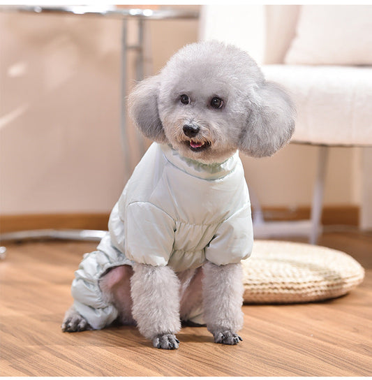 HKM-3227453 Dog Fashion Outdoor Tight Belly Wrap Jacket for Pets - Pink and Green, Sizes S to 4L