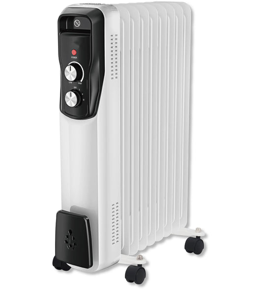 HKM-323795 Oil-Filled Electric Radiator Heater with Adjustable Thermostat and Safety Features
