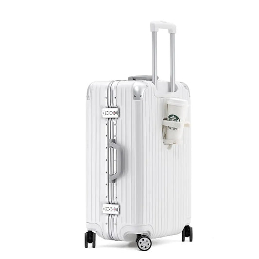 HKM-324563 Durable Aluminium Frame Trolley Suitcase with Integrated Password Lock