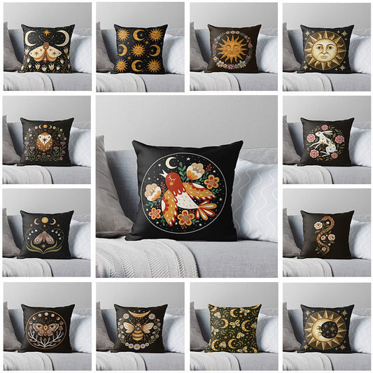 HKM-326547 Stylish Cotton and Linen Geometric Car Sofa Pillow Cushion - 45x45cm