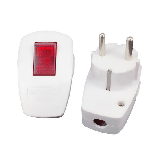 HKM-326739 European Standard 16A Two-Pole Power Supply Plug - Rated Voltage 250V, White WN-21