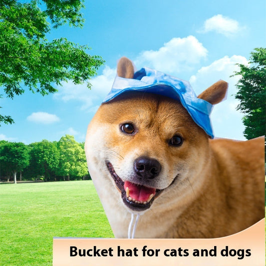 HKM-3271101 Breathable Denim Bucket Hat for Dogs and Cats - Available in Multiple Colors and Sizes