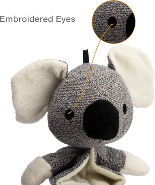 HKM-3279293 Squeaky Plush Koala Toy with Crinkle Paper for Dogs - Durable, Chew-Resistant, Ideal for Small to Large Breeds