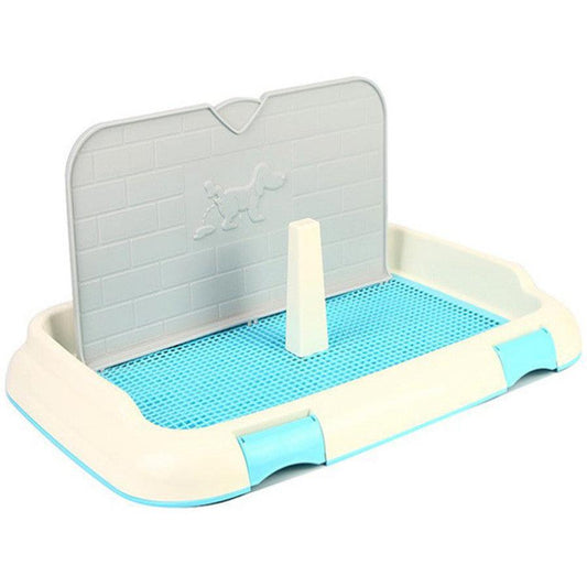 HKM-329939 Dog Potty with Wall Urinal, Anti-Splash Fixed Point Design, Plastic Pet Toilet, 34x47x4.5 cm Dimensions