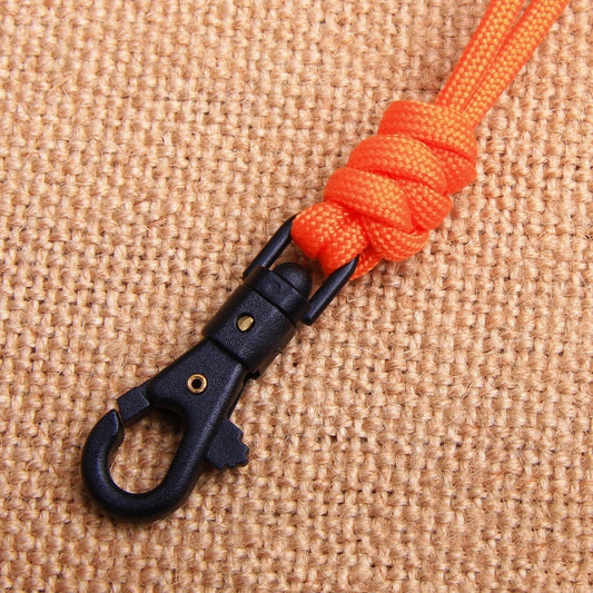 HKM-330771 Hand-Woven Lanyard with Keychain and Flashlight Rope - Parachute Cord Neck Strap, 48CM, Multiple Colors Available