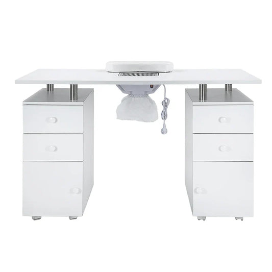 HKM-331795 Professional Multi-Functional Nail Table with Built-in Dust Collector and Storage Drawers