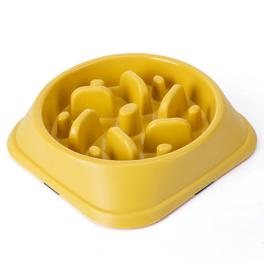 HKM-3320509 Anti-Choking Slow Feeder Pet Bowl - Colorful Design, Practical Size 20.2cm x 20.2cm x 4.5cm