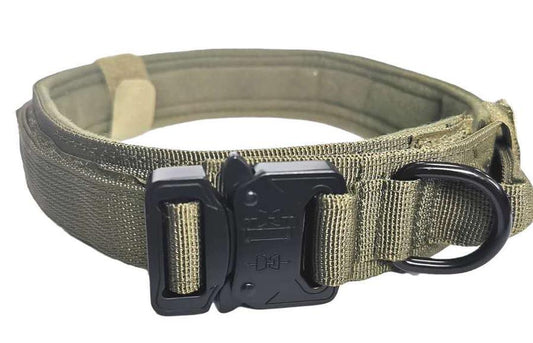 HKM-332627 Outdoor Tactical Dog Training Collar - Cotton Material, Adjustable Sizes M to XL for All Seasons