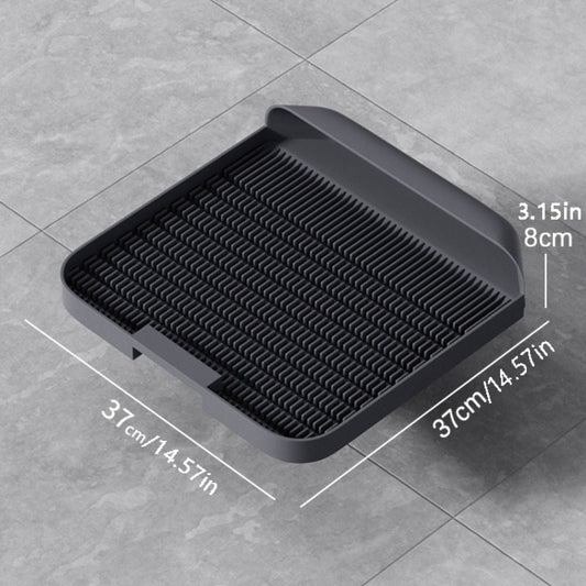 HKM-3330237 Cat Litter Pedal with Slanted Mouth Design ¨C Durable Non-Slip Foot Pad, Easy to Clean, 37x37x8cm