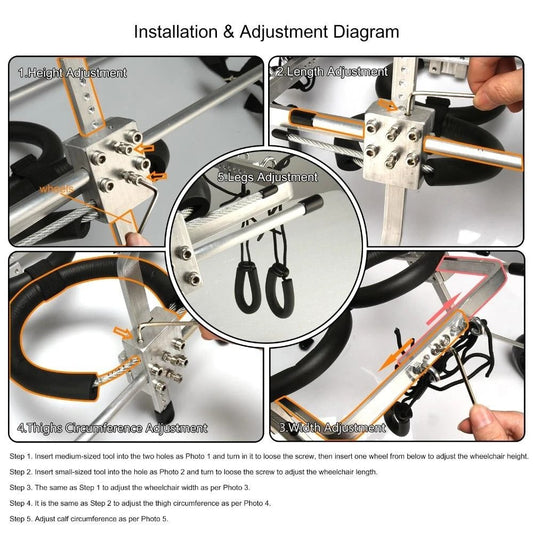 HKM-3350589 Adjustable Dog Wheelchair for Small Breeds - Perfect Support for Mobility Issues